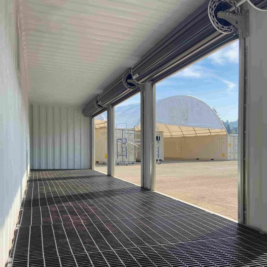 40&rsquo;HC &ldquo;CONTAINMENT CUBE&rdquo; with 4 x Roll Up Doors - Tupcan Pty Ltd