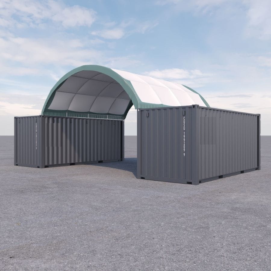 20&rsquo; x 20&rsquo; Fabric Container Shelter - Tupcan Pty Ltd