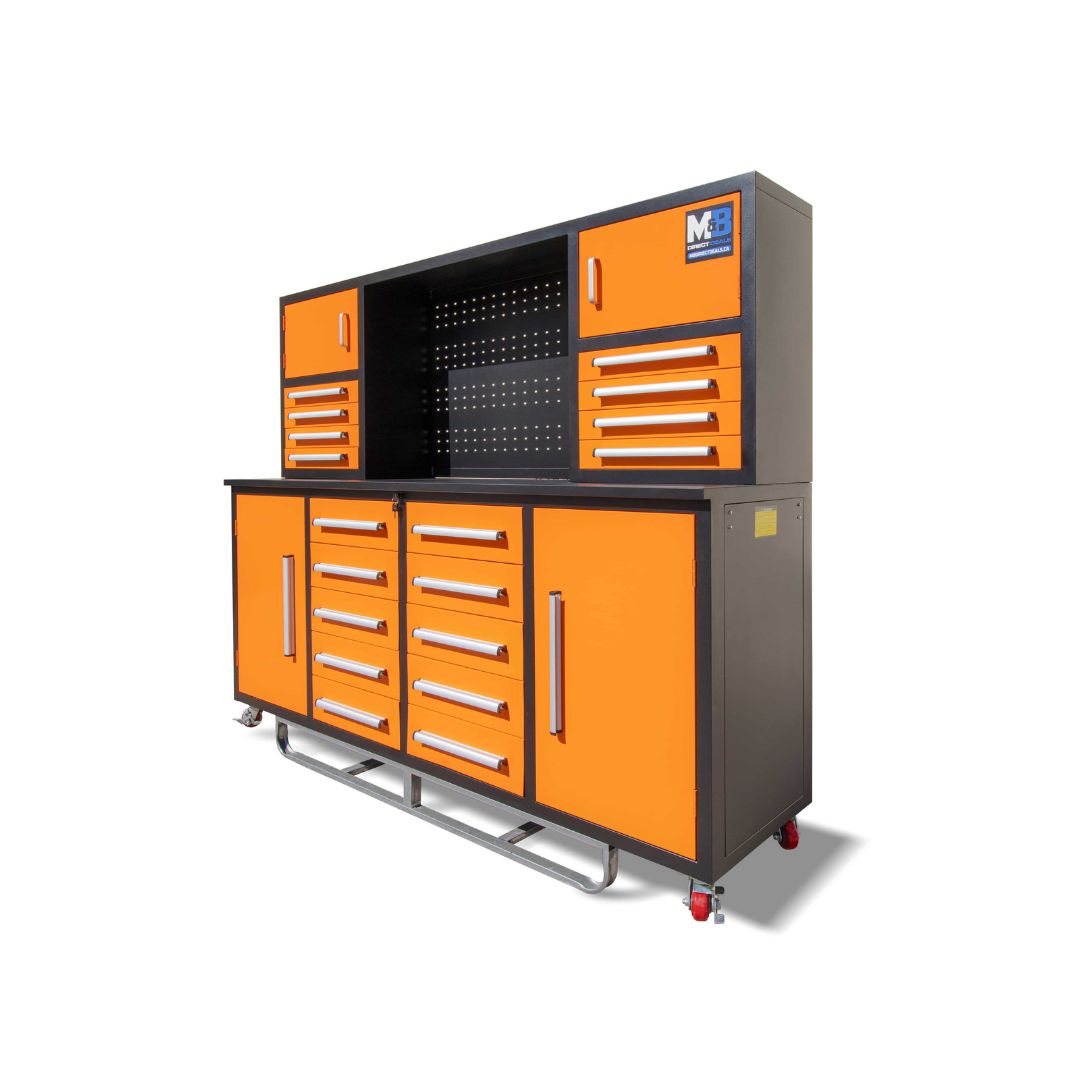 M&B | 7&rsquo; Workbench Cabinet with 18 Drawers - Tupcan Pty Ltd