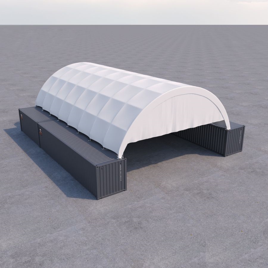 40&rsquo; x 60&rsquo; Container Shelter - Tupcan Pty Ltd