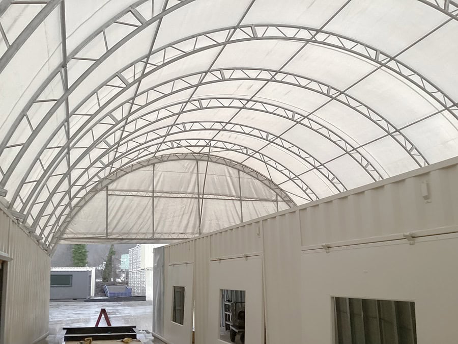 40&rsquo; x 60&rsquo; Container Shelter - Tupcan Pty Ltd