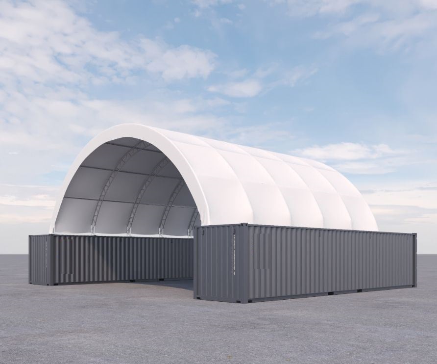 40&rsquo; x 40&rsquo; Fabric Container Shelter - Tupcan Pty Ltd