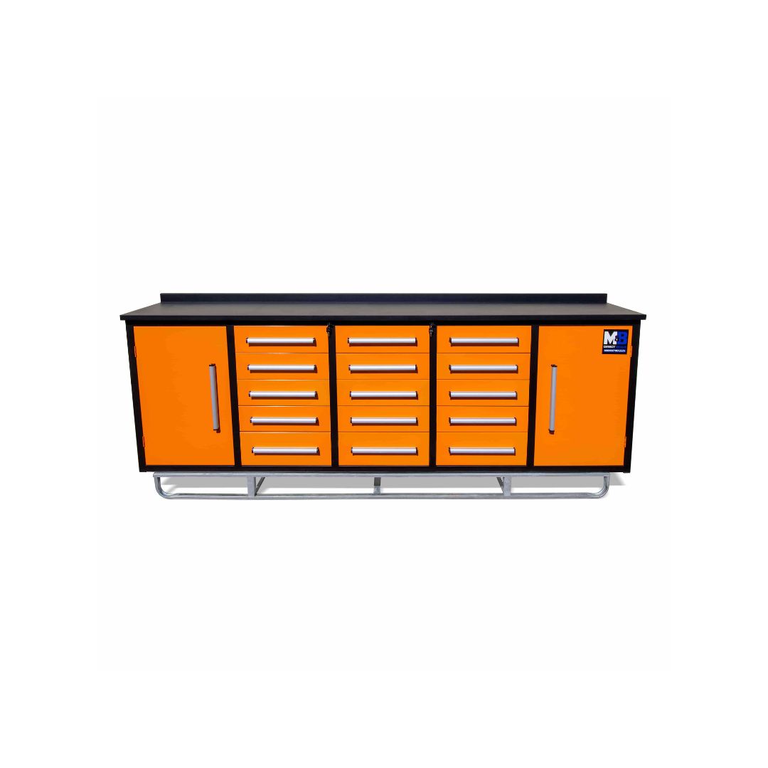 M&B | 10&rsquo; Workbench Cabinet with 15 Drawers - Tupcan Pty Ltd