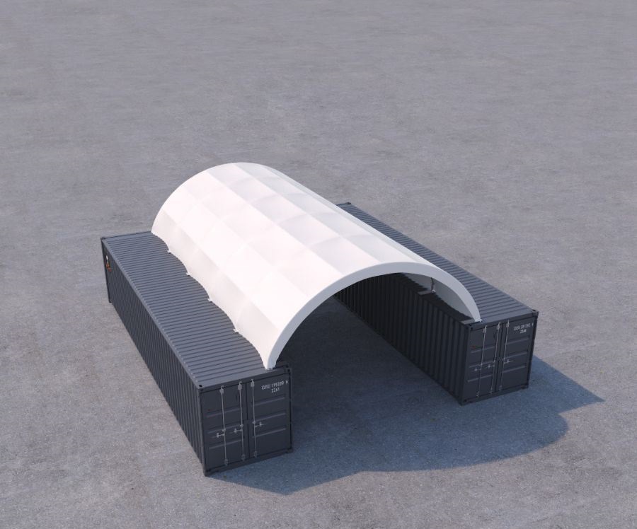 20&prime; x 40&prime; Fabric Container Shelter - Tupcan Pty Ltd